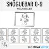 Målarbilder snögubbe 0-10
