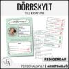 Dörrskylt till kontor
