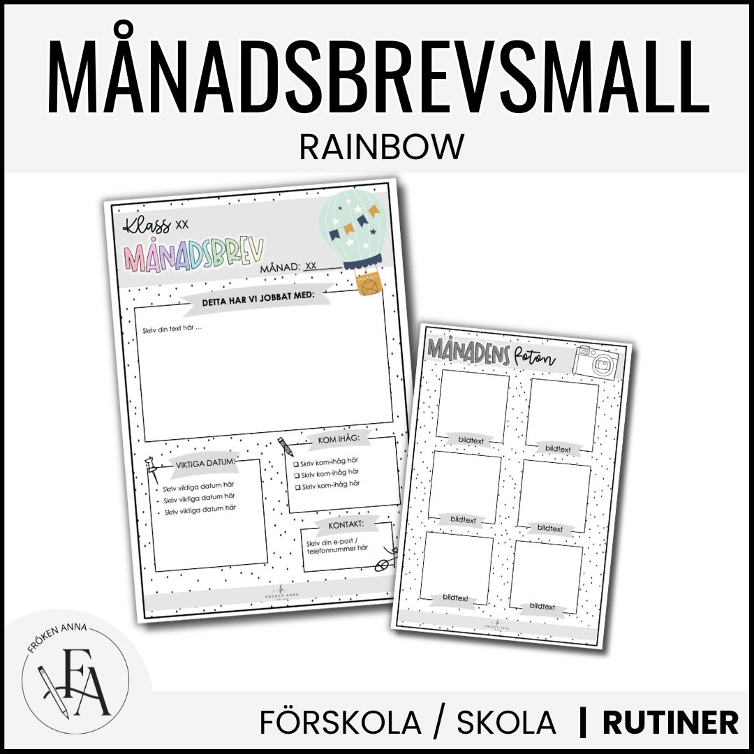 Mall för månadsbrev