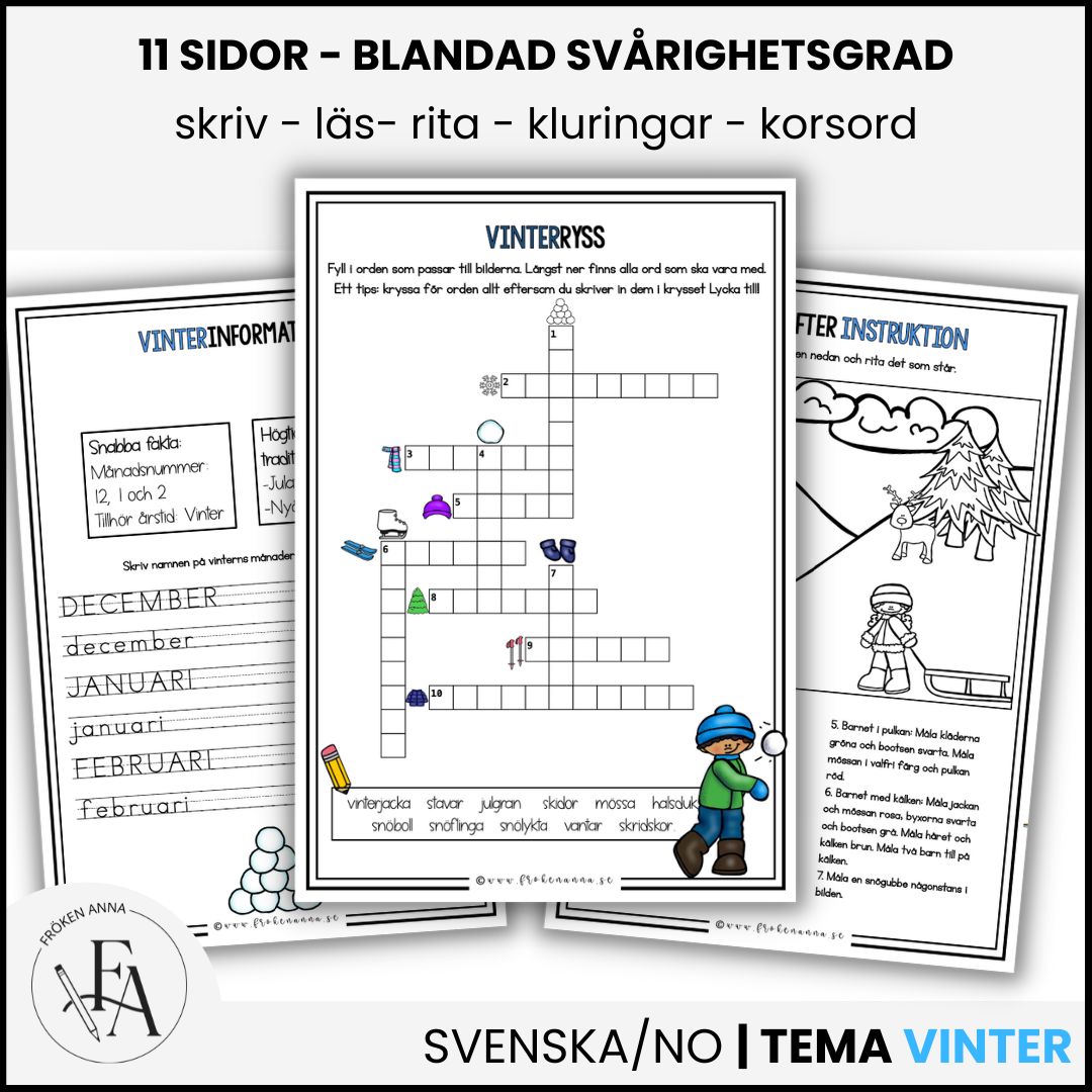 Arbetshäfte – Tema vinter
