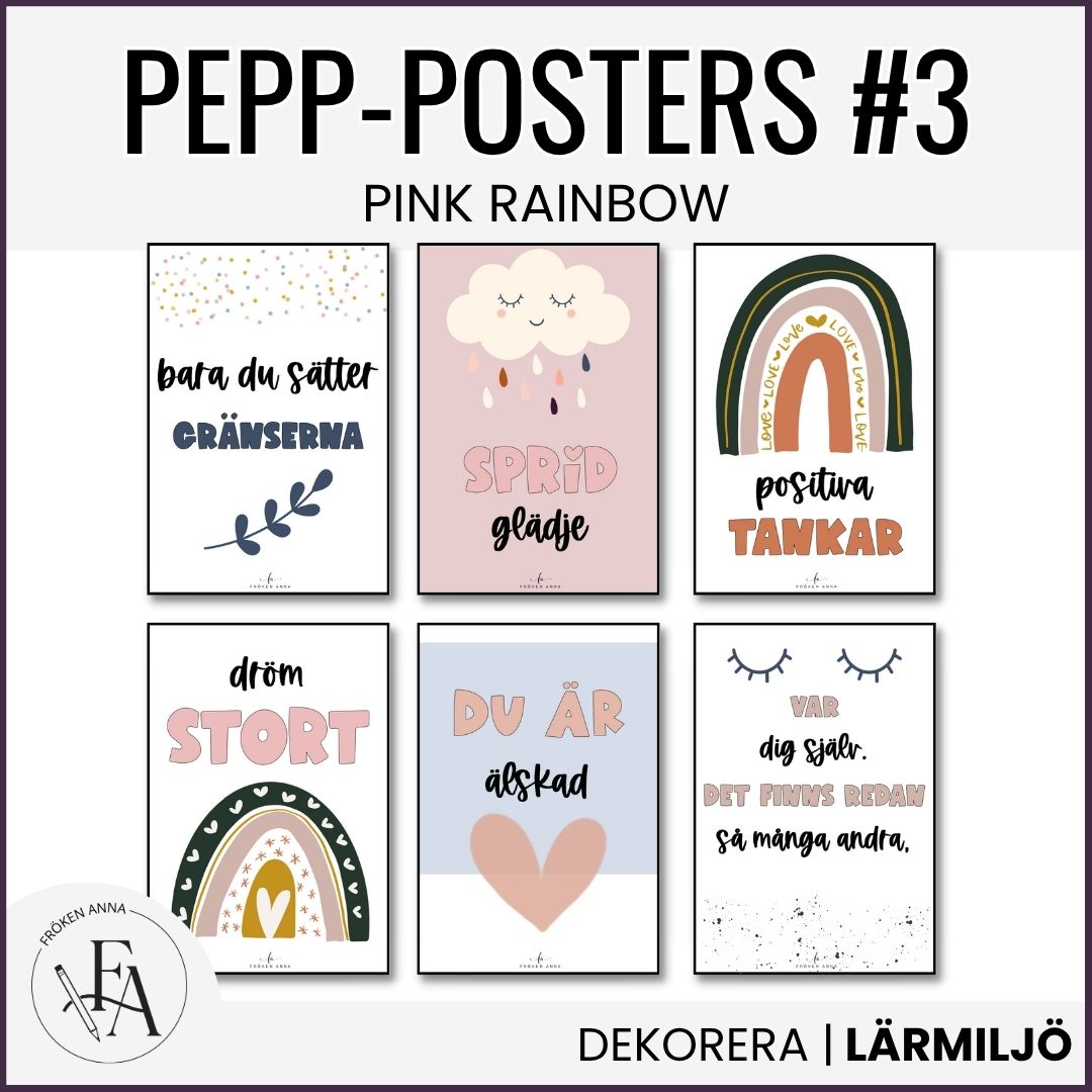 Pepp-posters #3 | Boho rainbow