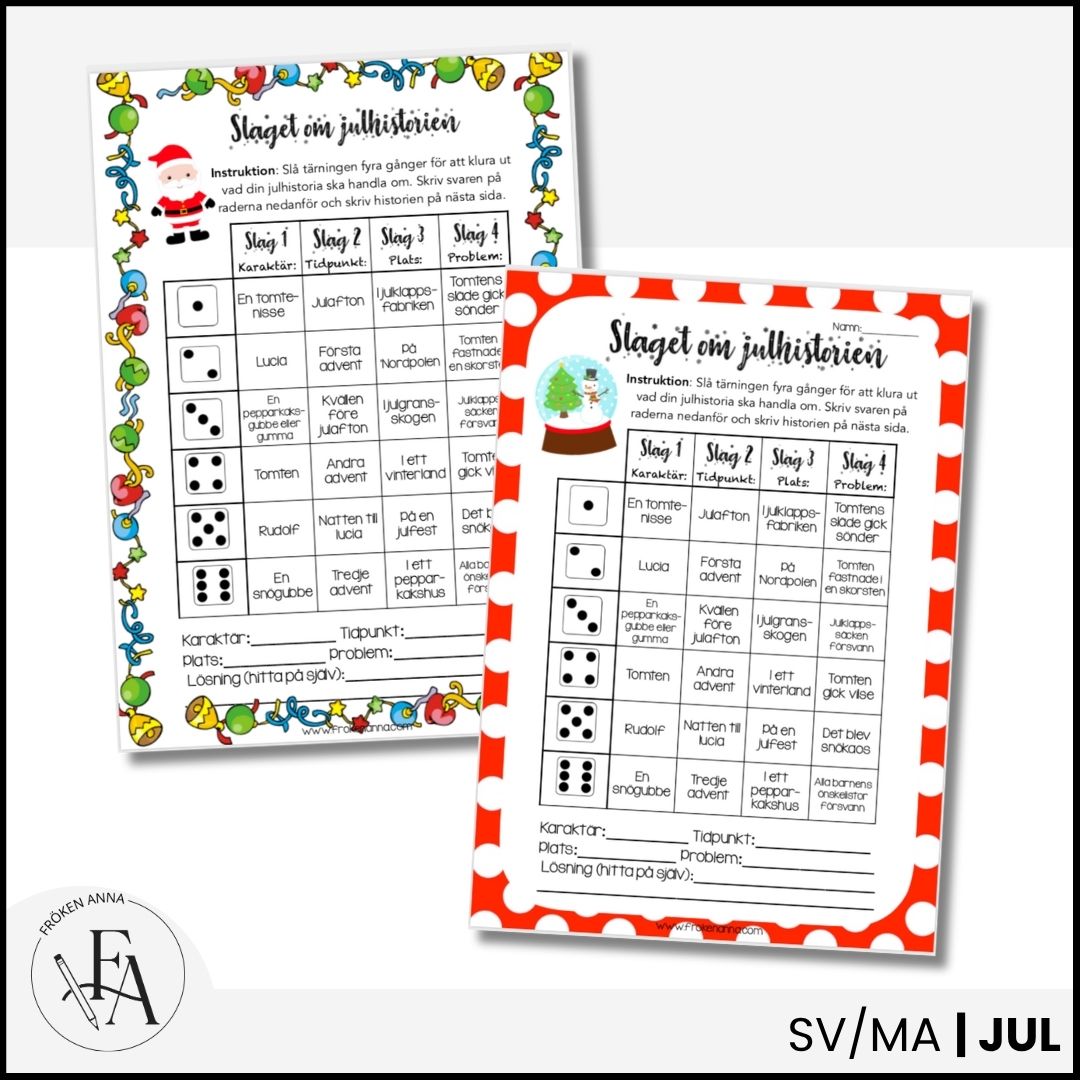 Slaget om julhistorien | Tärningssaga