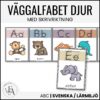 Väggalfabet djurtema (med skrivriktning) A4 + A5
