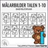 Målarbilder 0-10 | Babybjörnar