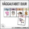 Väggalfabet djurtema, A4 + A5