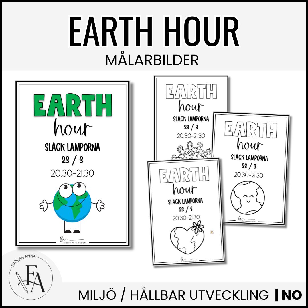 Earth Hour: Målarbilder