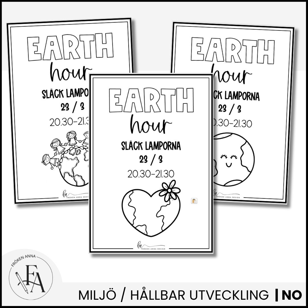 Earth Hour: Målarbilder