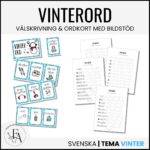 Vinterord  (Ordkunskap, välskrivning, memory, handstil)
