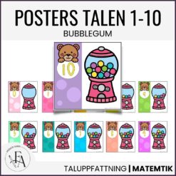 Posters 0-10 (regnbågsfärger)