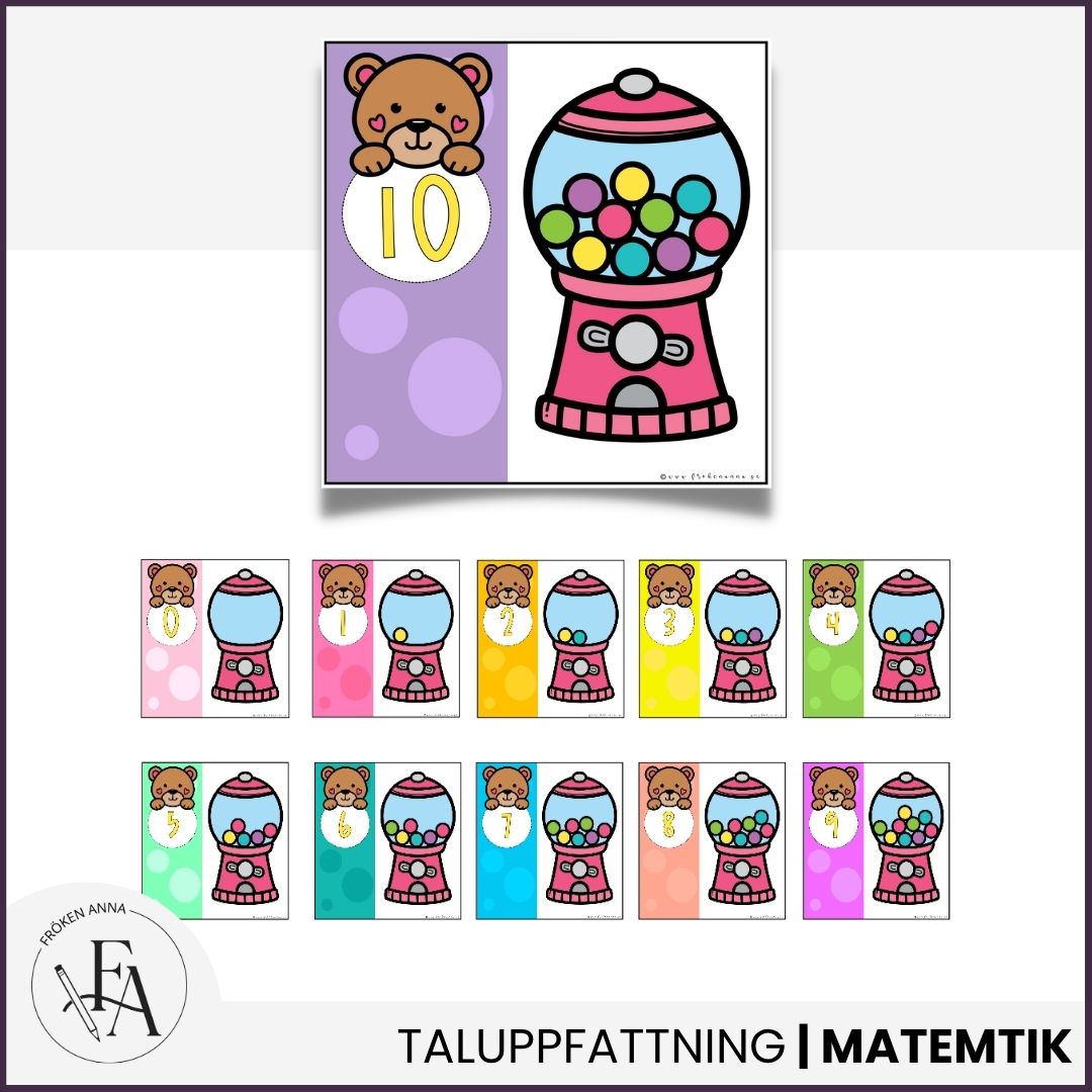 Posters 0-10 (regnbågsfärger)