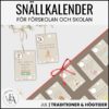 Snällkalender för förskolan och skolan – 33 vänliga uppdrag