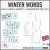 Winter words (Ordkunskap, välskrivning, memory, handstil)
