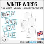 Winter words (Ordkunskap, välskrivning, memory, handstil)
