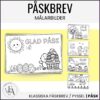 Påskbrev / Färglägginingsbilder / Målarbilder påsk