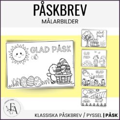 Påskbrev / Färglägginingsbilder / Målarbilder påsk