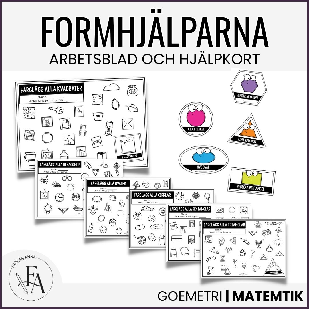 Formhjälparna | Arbetsblad och hjälpkort