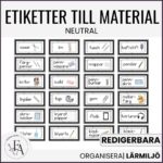 Redigerbara etiketter (neutral)