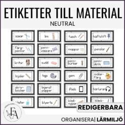 Redigerbara etiketter (neutral)