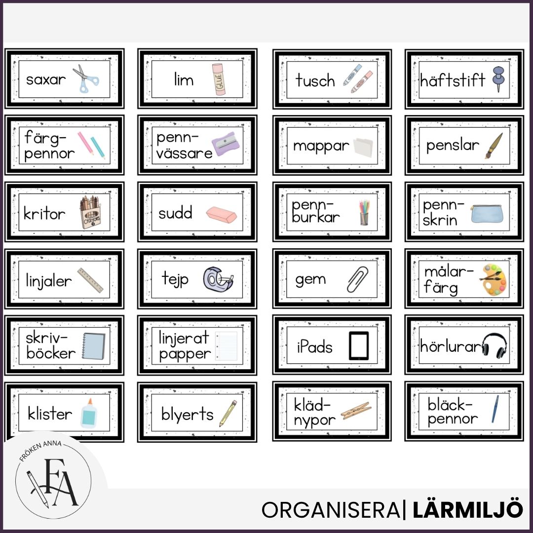 Redigerbara etiketter (neutral)