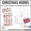 Christmas words (Ordkunskap, välskrivning, memory, handstil)