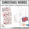 Christmas words (Ordkunskap, välskrivning, memory, handstil)