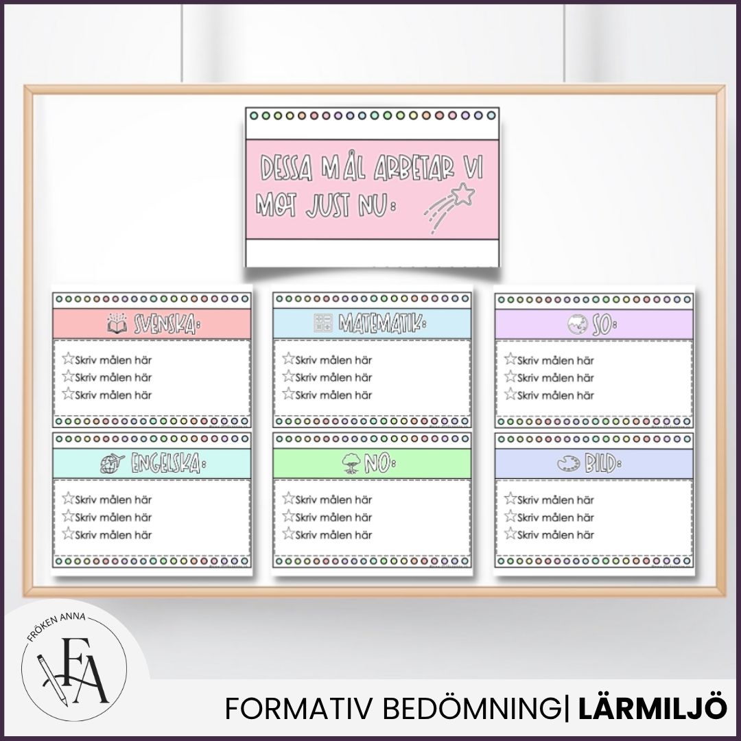 Målskyltar: Synliggör kunskapskraven