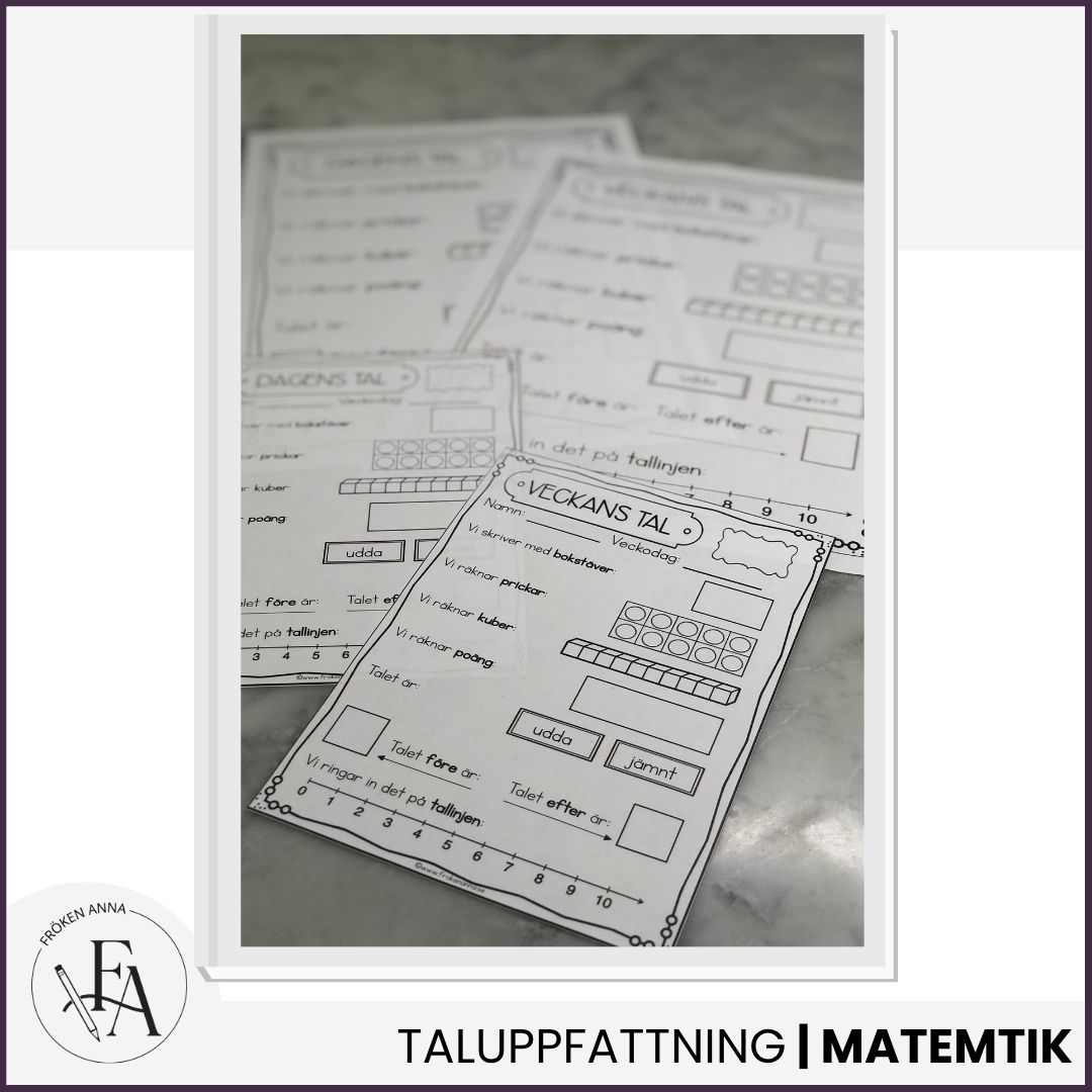 Startuppgift: Dagens / Veckans tal 0-9