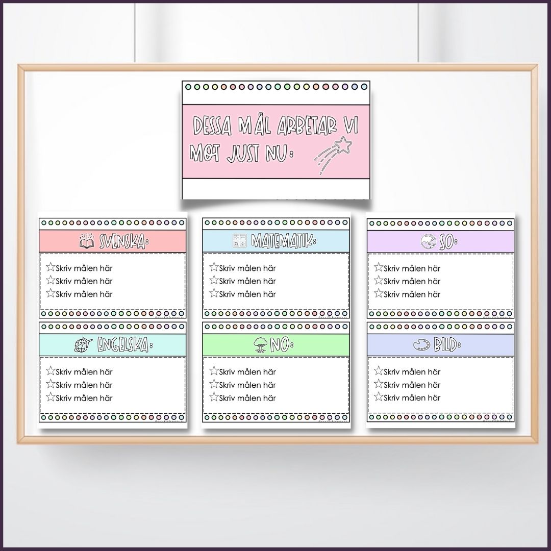 Målskyltar: Synliggör kunskapskraven