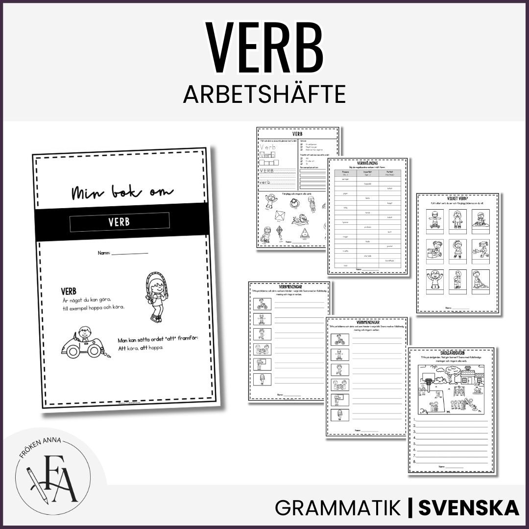 PAKET: Ordklasserna (Arbetshäften + sorteringskort
