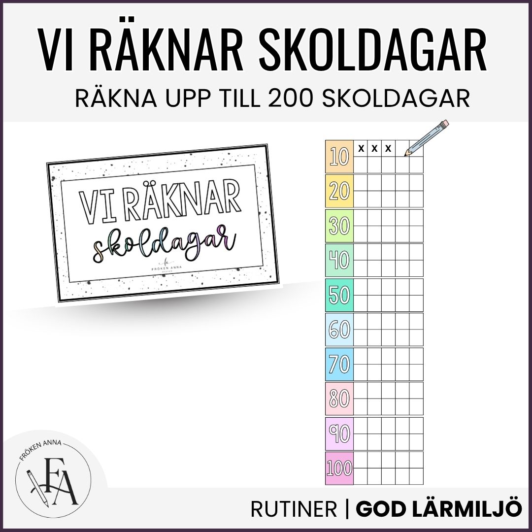 Räkna skoldagar - upp till 200 dagar