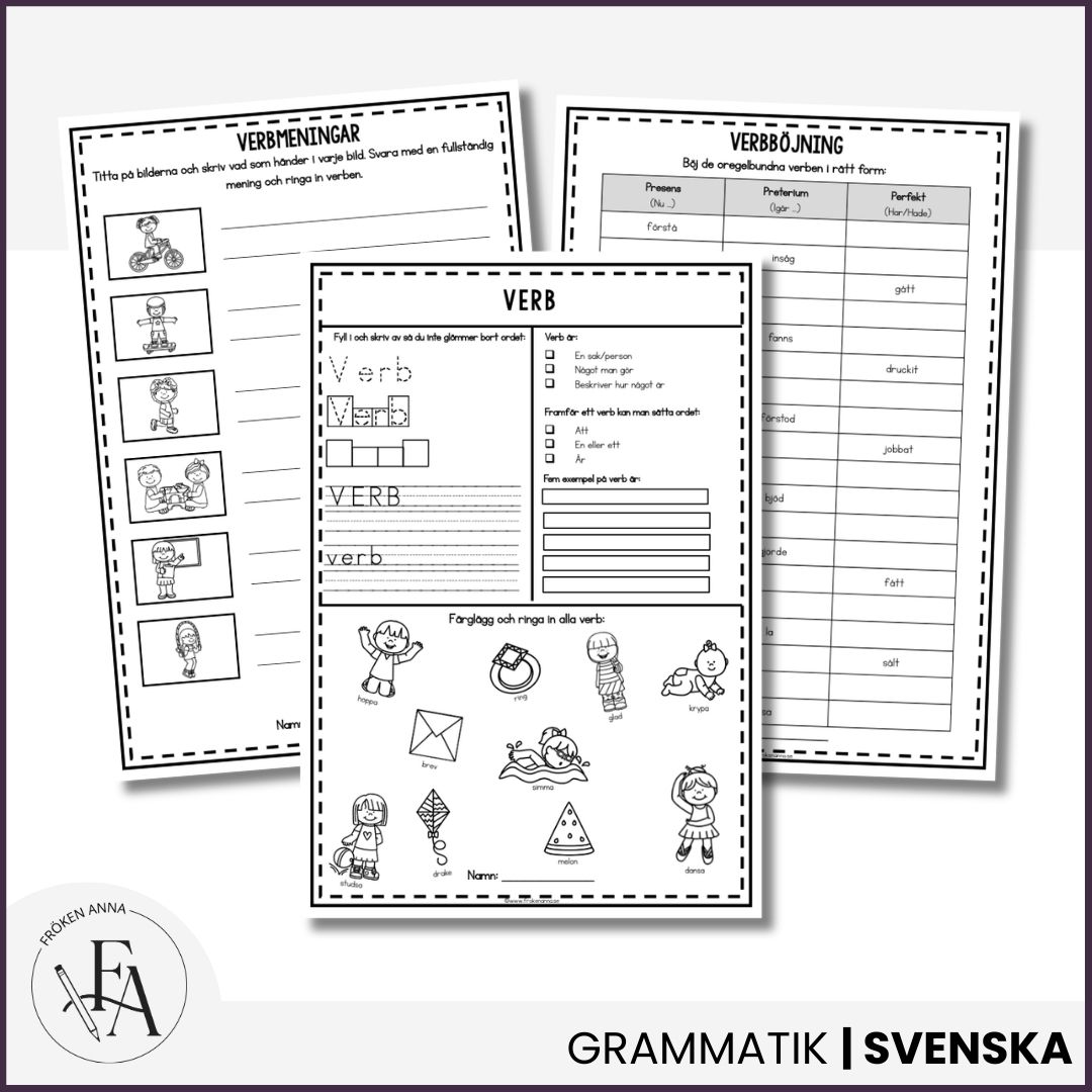 PAKET: Ordklasserna (Arbetshäften + sorteringskort