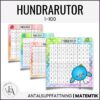 Hundrarutor pastell x 4