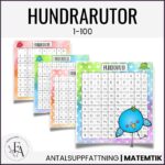 Hundrarutor pastell x 4