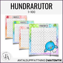 Hundrarutor pastell x 4