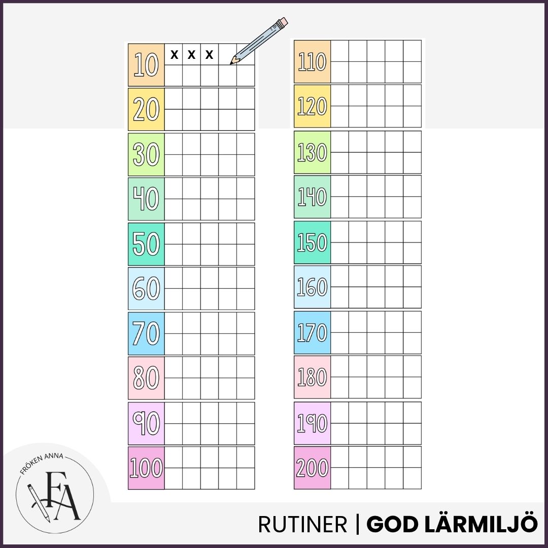 Räkna skoldagar - upp till 200 dagar