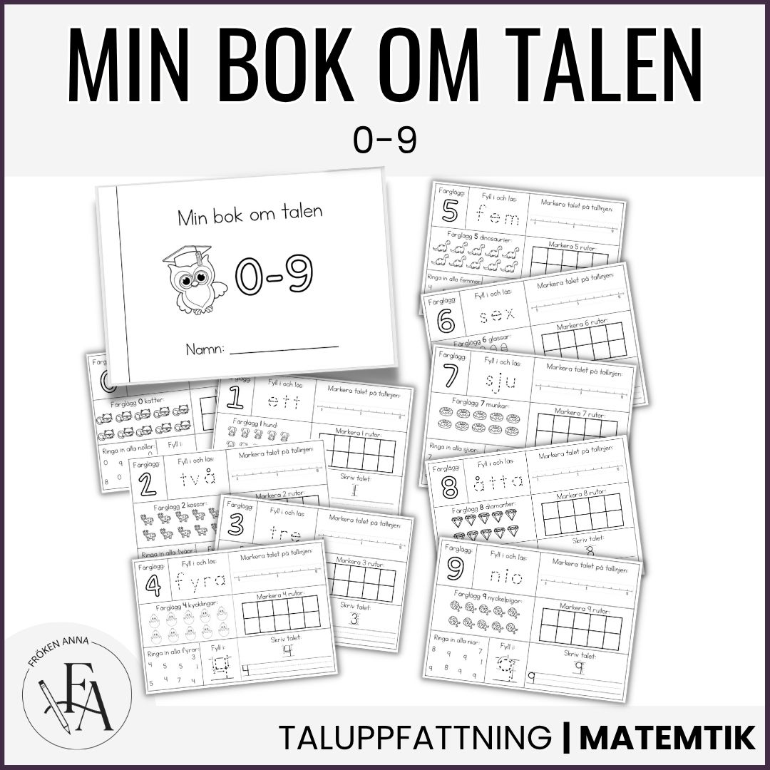 Min bok om siffrorna 0-9