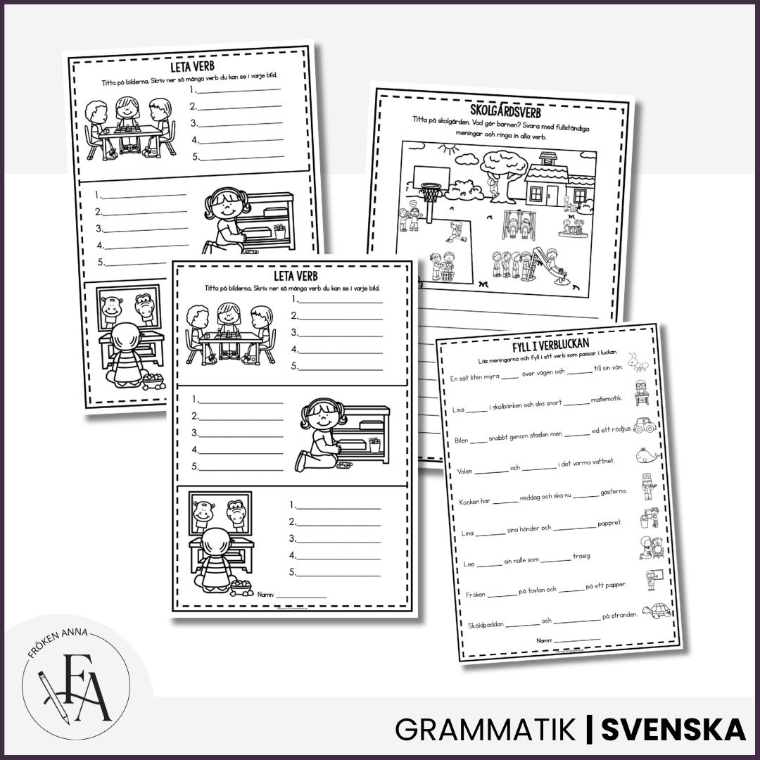 PAKET: Ordklasserna (Arbetshäften + sorteringskort