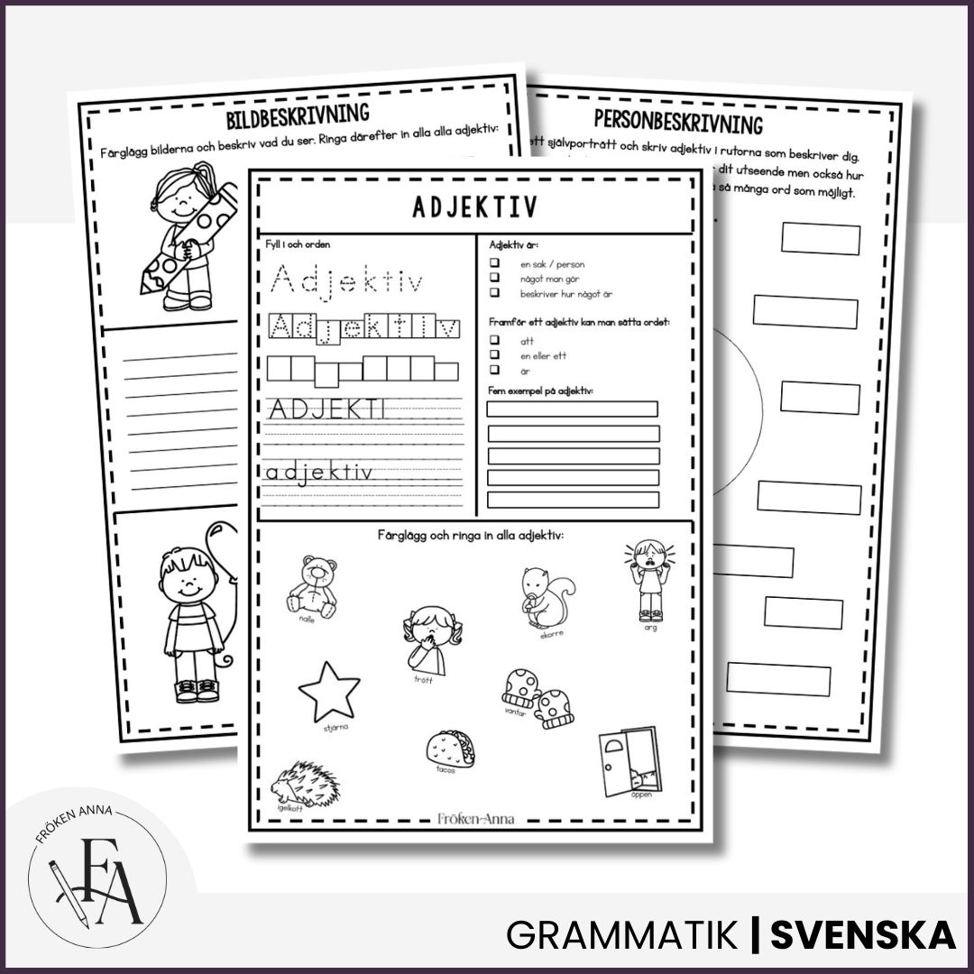 PAKET: Ordklasserna (Arbetshäften + sorteringskort