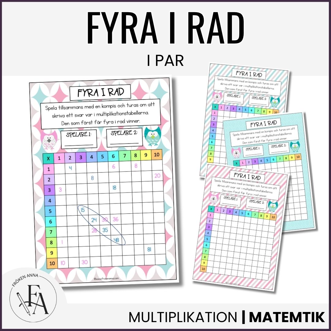 Fyra i rad (multiplikationsspel)
