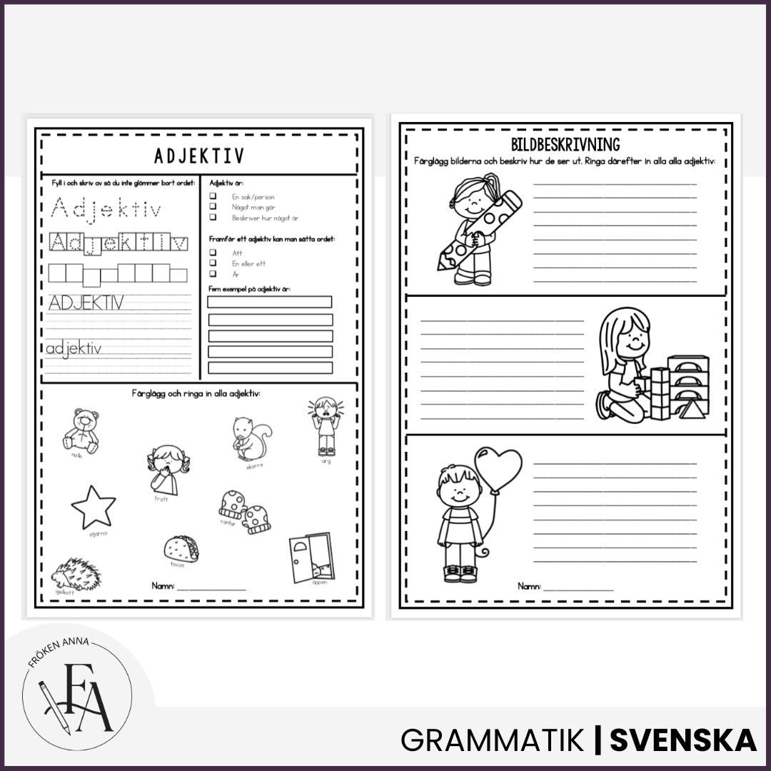 PAKET: Ordklasserna (Arbetshäften + sorteringskort