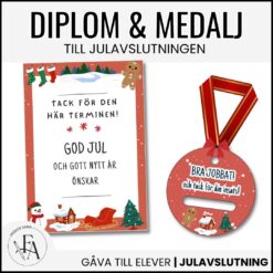 Diplom och medaljer till julavlsutningen
