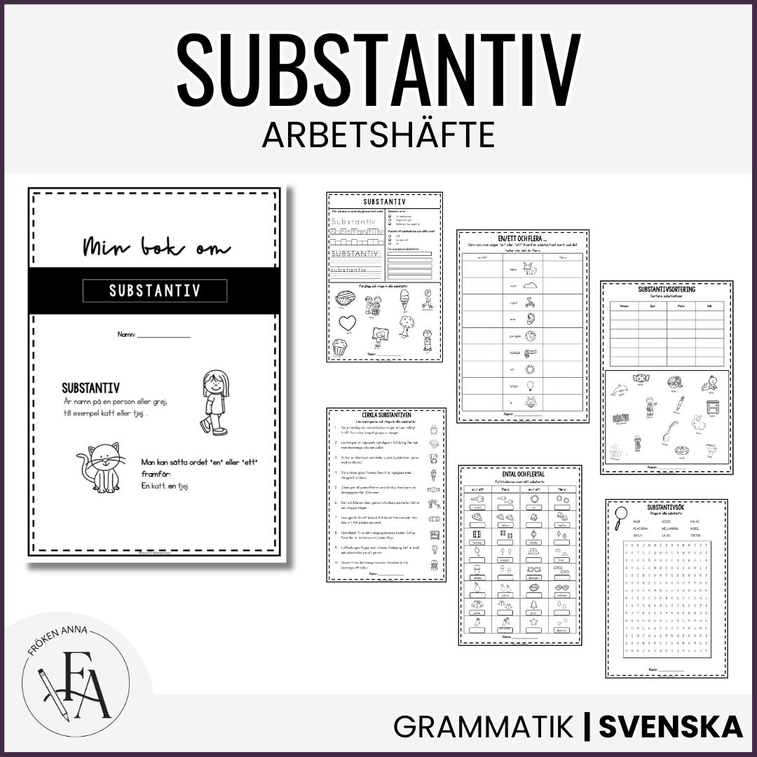 PAKET: Ordklasserna (Arbetshäften + sorteringskort