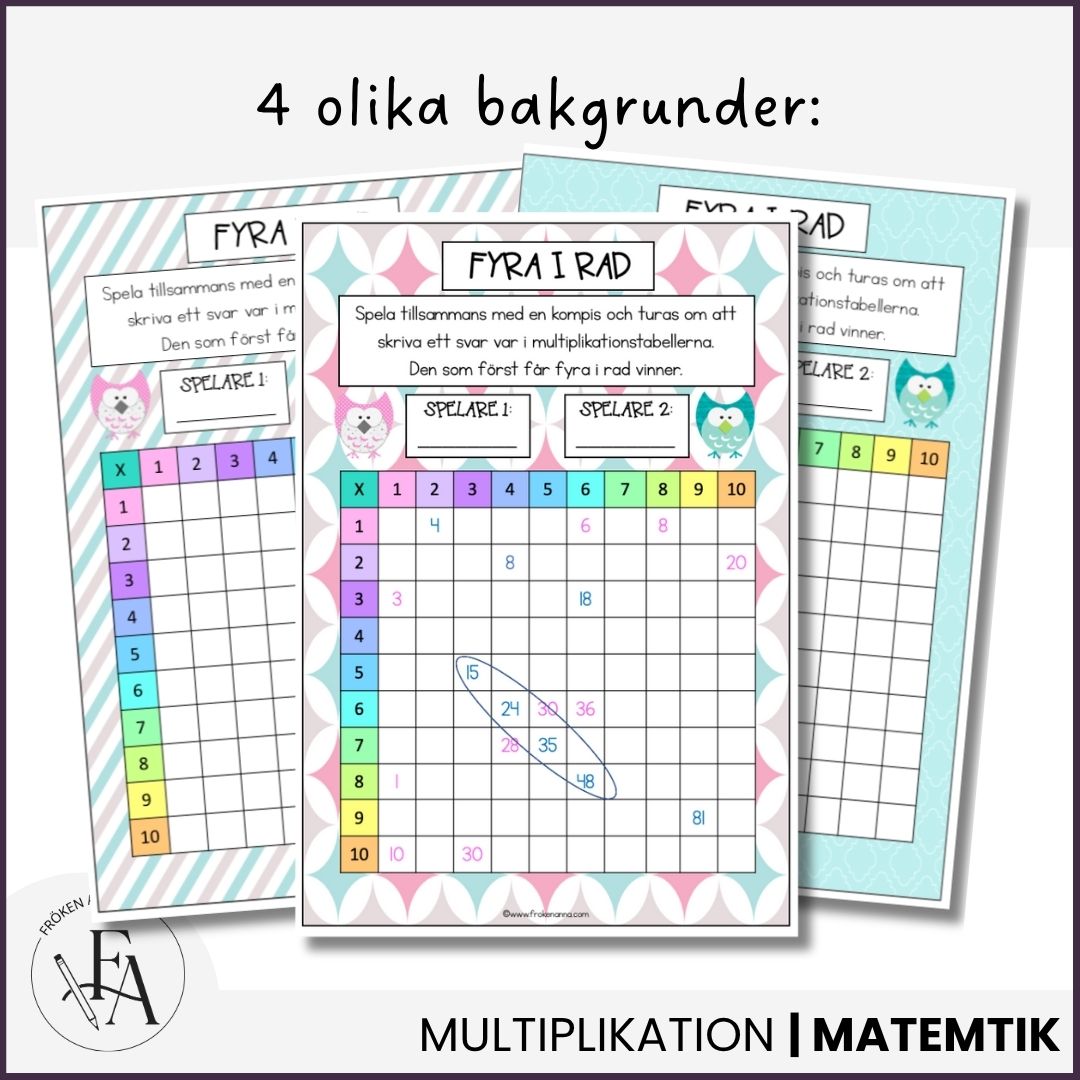 Fyra i rad (multiplikationsspel)