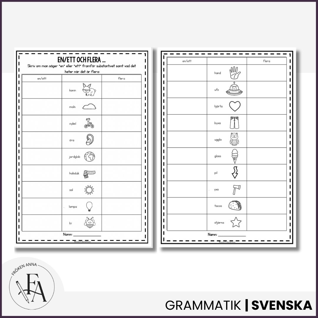 PAKET: Ordklasserna (Arbetshäften + sorteringskort