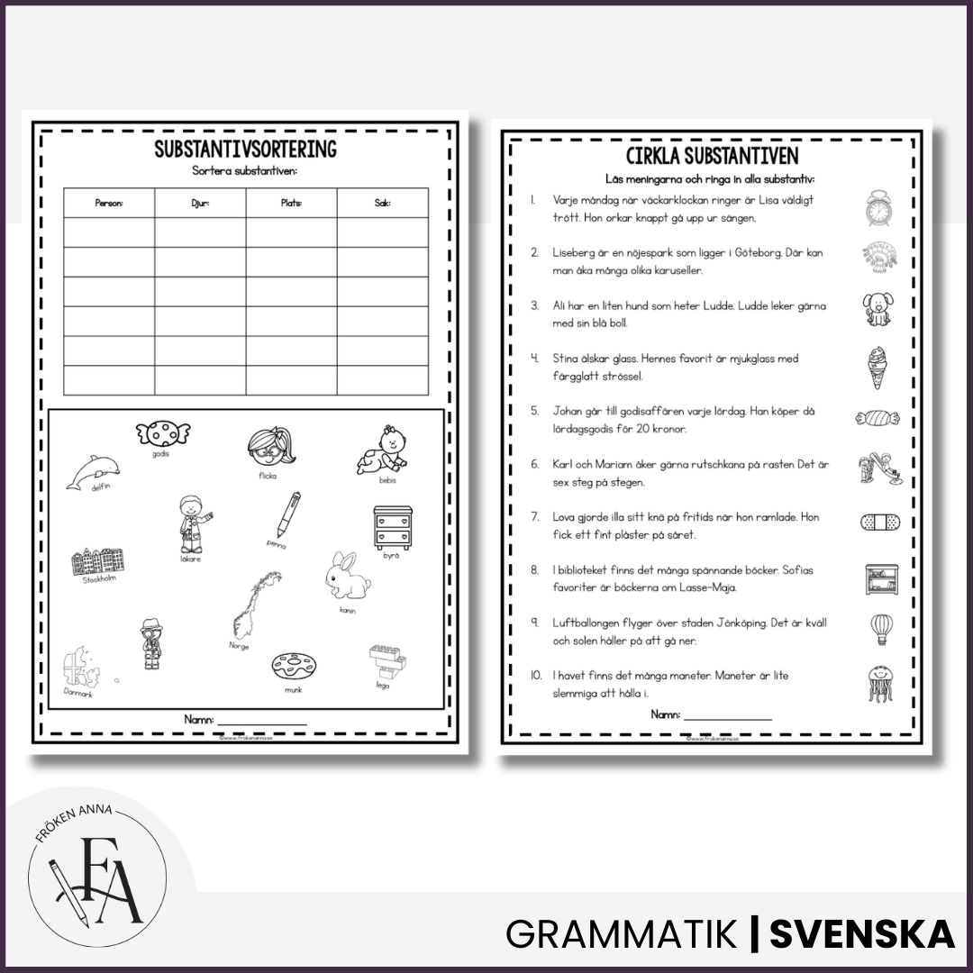 PAKET: Ordklasserna (Arbetshäften + sorteringskort