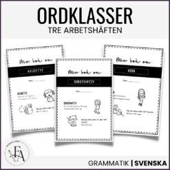 PAKET: Min bok om ordklasserna substantiv, adjektiv och verb