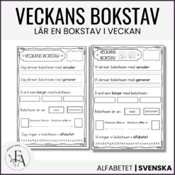 Startuppgift: Dagens / Veckans bokstav