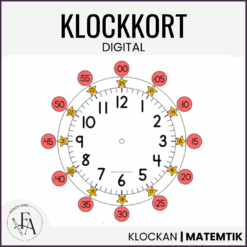 Hjälpkort klockan (digital)