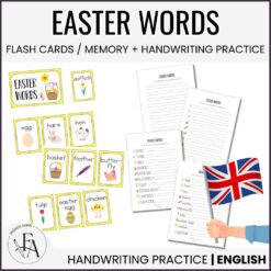 Easter words (Ordkunskap, välskrivning, memory, handstil)