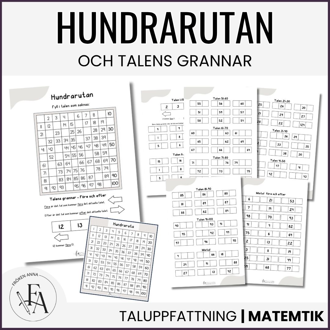 Hundrarutan och talens grannar